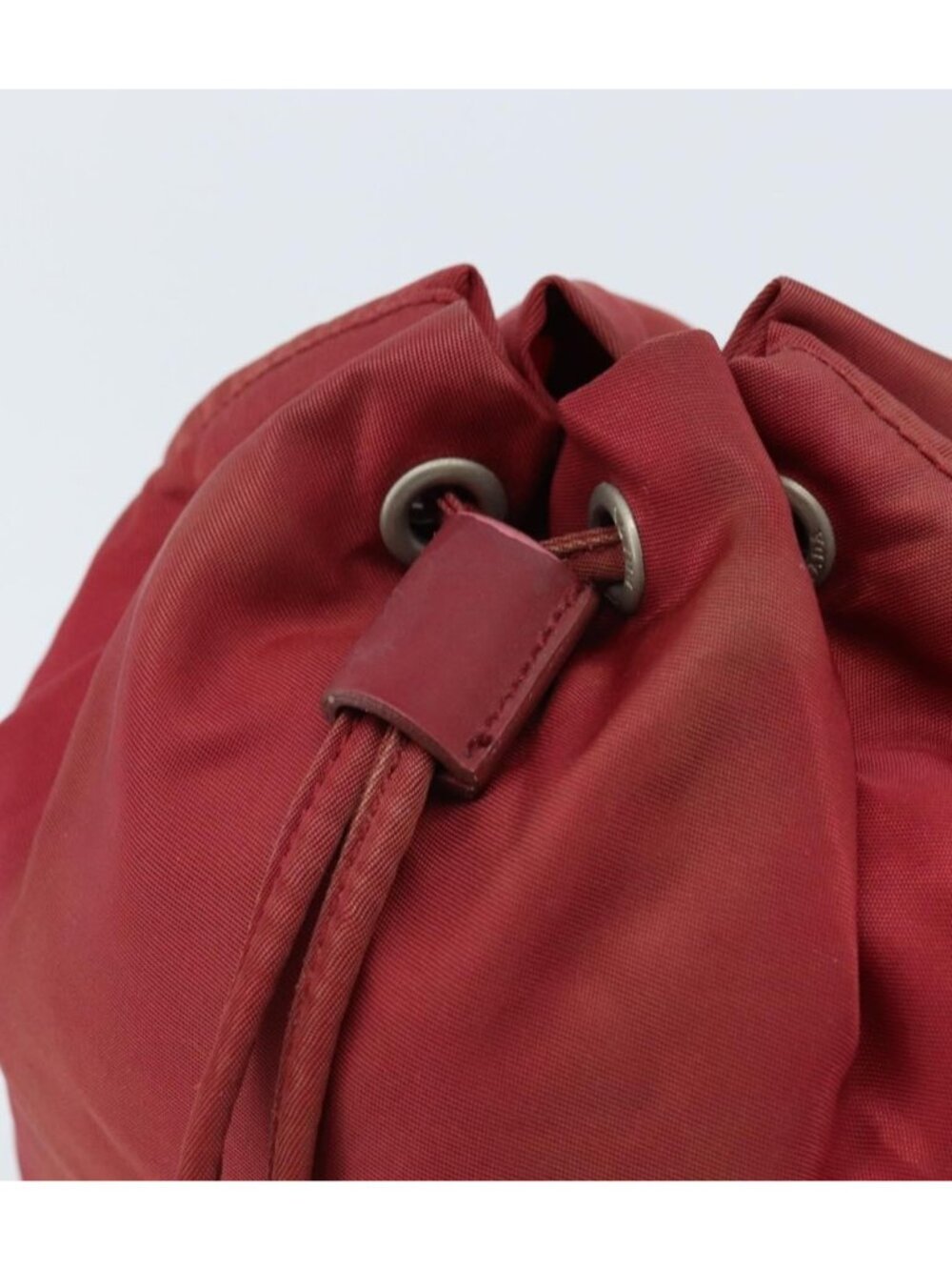 PRADA Drawstring Pouch Nylon Red - Picture 8 of 16